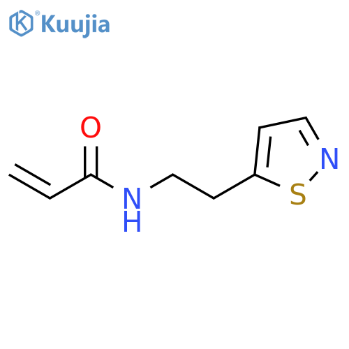 N-2-(1,2-thiazol-5-yl)ethylprop-2-enamide structure