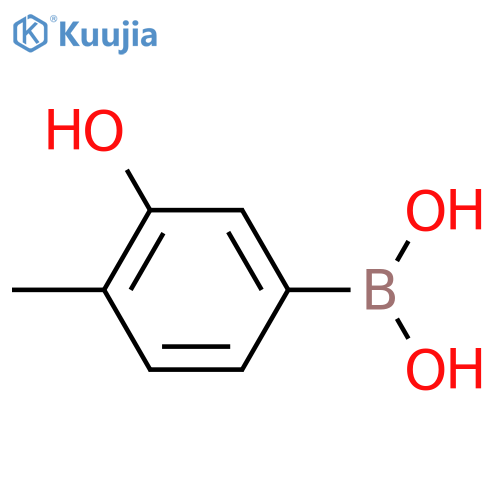 3-Hydroxy-4-methylphenylboronic acid structure