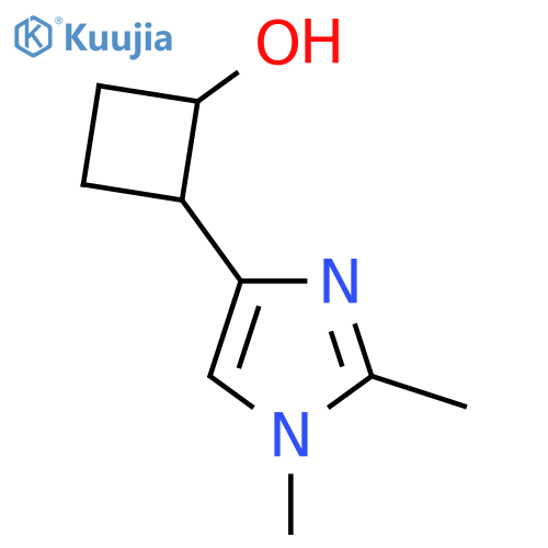2-(1,2-dimethyl-1H-imidazol-4-yl)cyclobutan-1-ol structure