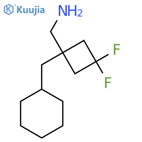 1-(cyclohexylmethyl)-3,3-difluorocyclobutylmethanamine structure