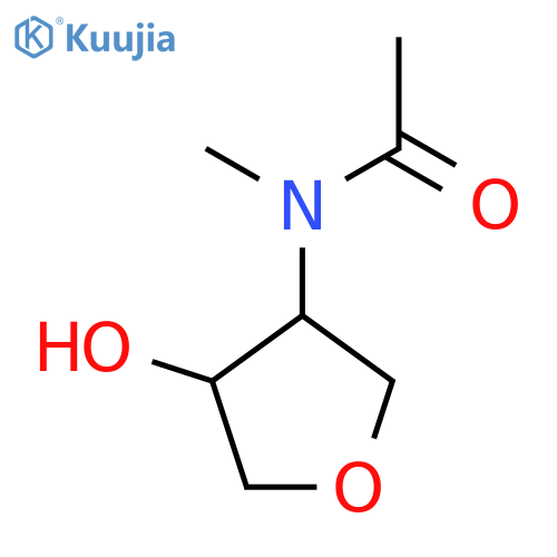 N-(4-hydroxyoxolan-3-yl)-N-methylacetamide structure