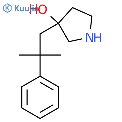 3-(2-methyl-2-phenylpropyl)pyrrolidin-3-ol structure