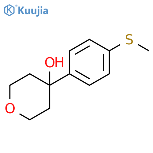 4-(4-(methylthio)phenyl)tetrahydro-2H-pyran-4-ol structure