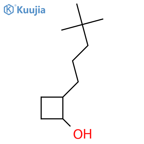 2-(4,4-Dimethylpentyl)cyclobutan-1-ol structure