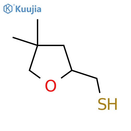 (4,4-Dimethyloxolan-2-yl)methanethiol structure