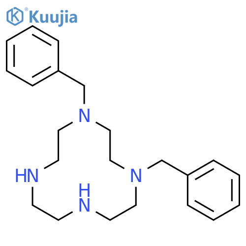 1,4,7,10-Tetraazacyclododecane, 1,4-bis(phenylmethyl)- structure