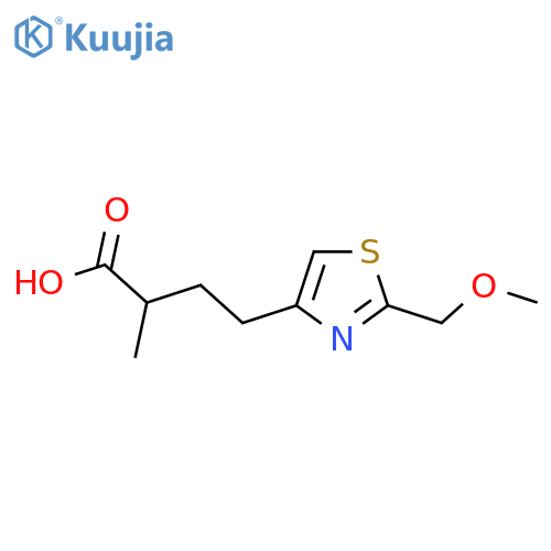 4-2-(methoxymethyl)-1,3-thiazol-4-yl-2-methylbutanoic acid structure