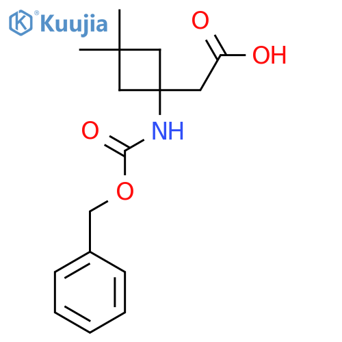 2-(1-{(benzyloxy)carbonylamino}-3,3-dimethylcyclobutyl)acetic acid structure