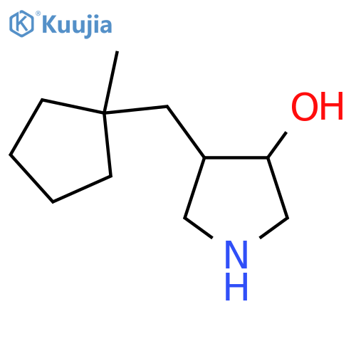 4-(1-methylcyclopentyl)methylpyrrolidin-3-ol structure