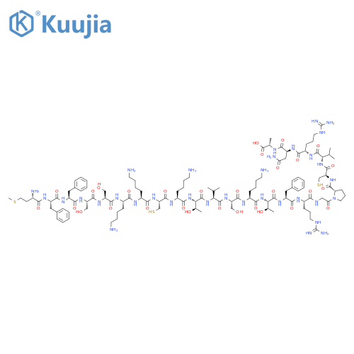 L-Alanine, L-methionyl-L-phenylalanyl-L-phenylalanyl-L-seryl-L-seryl-L-lysyl-L-lysyl-L-cysteinyl-L-lysyl-L-threonyl-L-valyl-L-seryl-L-lysyl-L-threonyl-L-phenylalanyl-L-arginylglycyl-L-prolyl-L-cysteinyl-L-valyl-L-arginyl-L-asparaginyl- structure