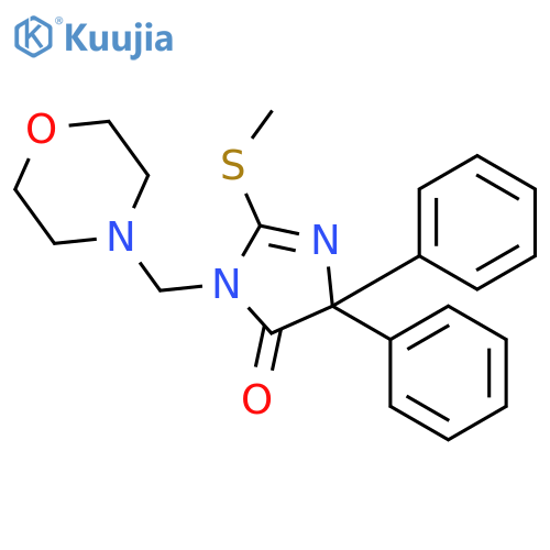 2-(methylsulfanyl)-3-(morpholin-4-ylmethyl)-5,5-diphenyl-3,5-dihydro-4H-imidazol-4-one structure