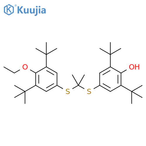 Phenol,4-[[1-[[3,5-bis(1,1-dimethylethyl)-4-ethoxyphenyl]thio]-1-methylethyl]thio]-2,6-bis(1,1-dimethylethyl)- structure
