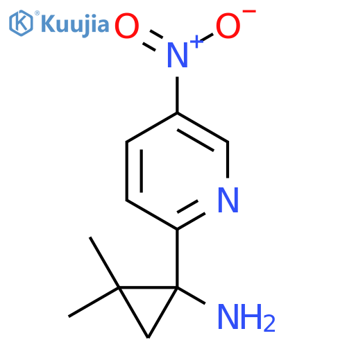 2,2-dimethyl-1-(5-nitropyridin-2-yl)cyclopropan-1-amine structure