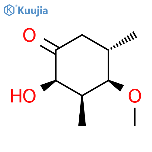 Cyclohexanone, 2-hydroxy-4-methoxy-3,5-dimethyl-, (2R,3S,4R,5S)- structure