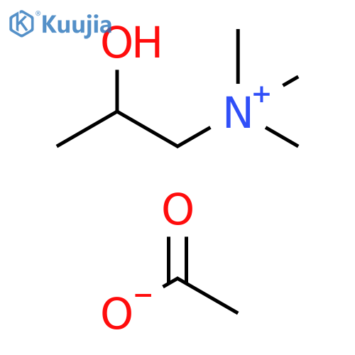 1-Propanaminium, 2-hydroxy-N,N,N-trimethyl-, acetate (salt) structure