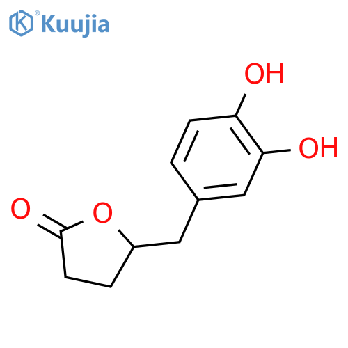 5-(3,4-dihydroxyphenyl)methyloxolan-2-one structure