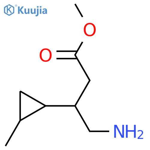 methyl 4-amino-3-(2-methylcyclopropyl)butanoate structure
