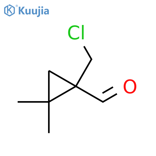 1-(chloromethyl)-2,2-dimethylcyclopropane-1-carbaldehyde structure