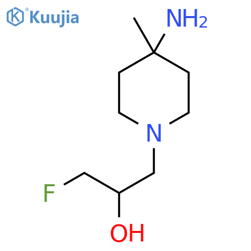 1-(4-amino-4-methylpiperidin-1-yl)-3-fluoropropan-2-ol structure