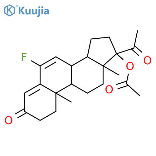6-fluoro-3,20-dioxopregna-4,6-dien-17-yl acetate structure
