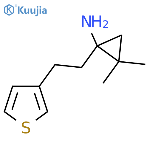 2,2-dimethyl-1-2-(thiophen-3-yl)ethylcyclopropan-1-amine structure