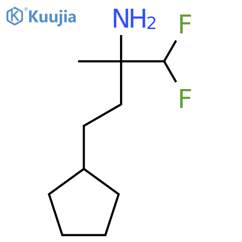 4-cyclopentyl-1,1-difluoro-2-methylbutan-2-amine structure