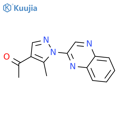 1-(5-methyl-1-quinoxalin-2-ylpyrazol-4-yl)ethanone structure
