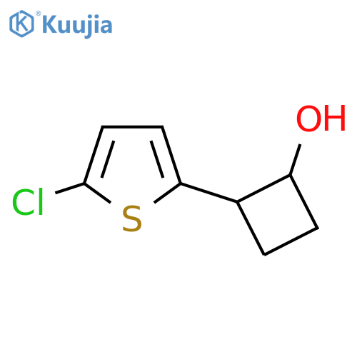 2-(5-Chlorothiophen-2-yl)cyclobutan-1-ol structure
