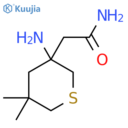 2-(3-amino-5,5-dimethylthian-3-yl)acetamide structure
