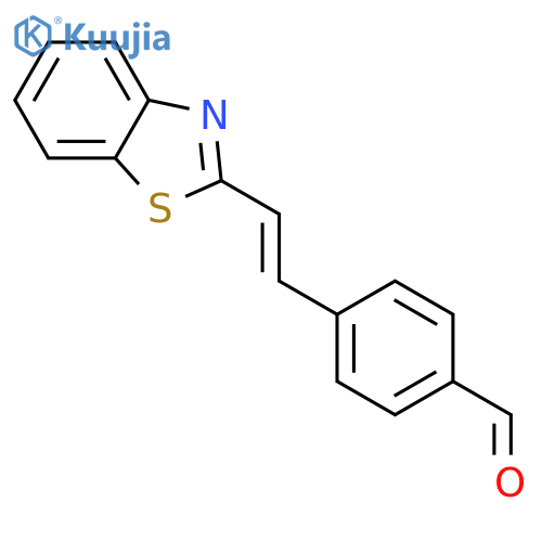 Benzaldehyde, 4-[(1E)-2-(2-benzothiazolyl)ethenyl]- structure