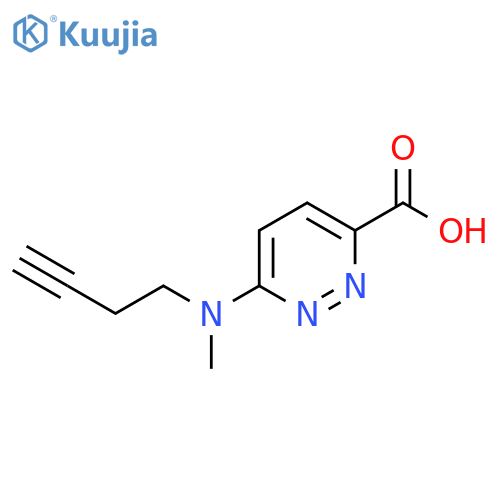 6-(but-3-yn-1-yl)(methyl)aminopyridazine-3-carboxylic acid structure