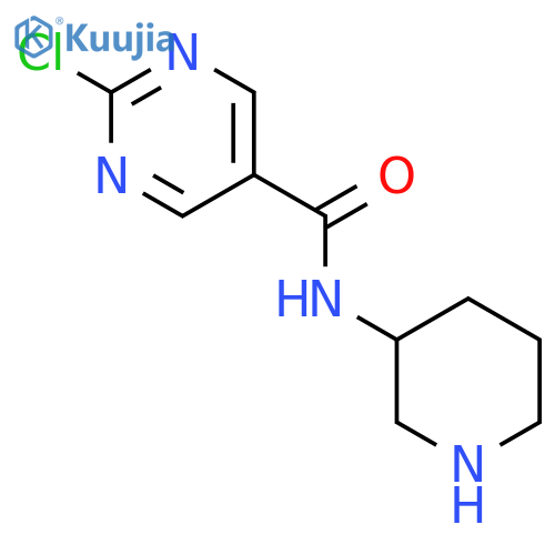 2-chloro-N-(piperidin-3-yl)pyrimidine-5-carboxamide structure