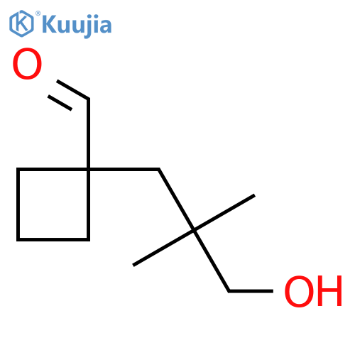 1-(3-hydroxy-2,2-dimethylpropyl)cyclobutane-1-carbaldehyde structure