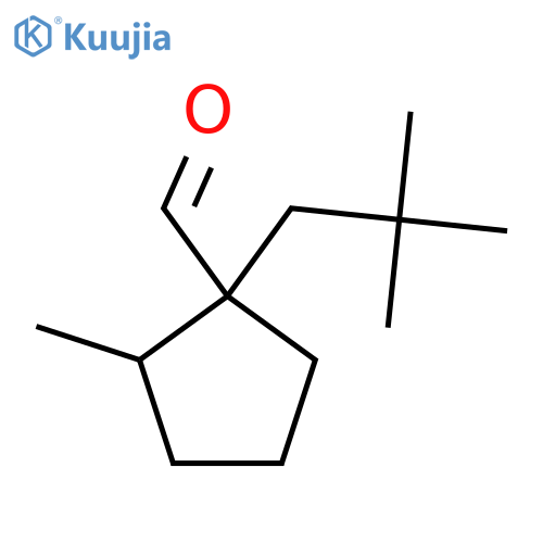 1-(2,2-dimethylpropyl)-2-methylcyclopentane-1-carbaldehyde structure