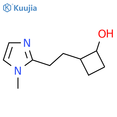 2-2-(1-methyl-1H-imidazol-2-yl)ethylcyclobutan-1-ol structure