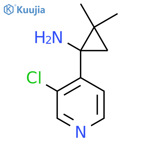 1-(3-chloropyridin-4-yl)-2,2-dimethylcyclopropan-1-amine structure