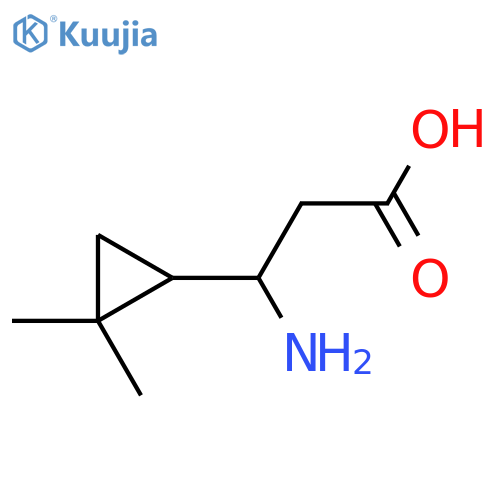 3-amino-3-(2,2-dimethylcyclopropyl)propanoic acid structure