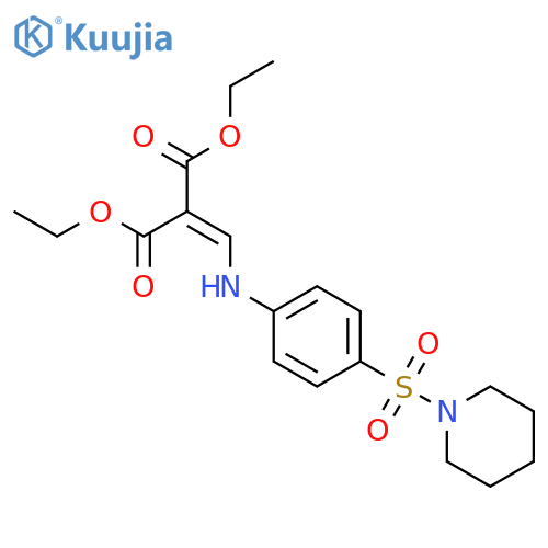 PROPANEDIOIC ACID, [[[4-(1-PIPERIDINYLSULFONYL)PHENYL]AMINO]METHYLENE]-, DIETHYL ESTER structure