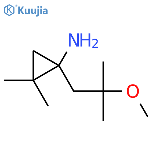 1-(2-methoxy-2-methylpropyl)-2,2-dimethylcyclopropan-1-amine structure