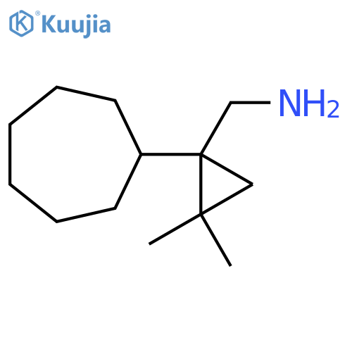 (1-cycloheptyl-2,2-dimethylcyclopropyl)methanamine structure