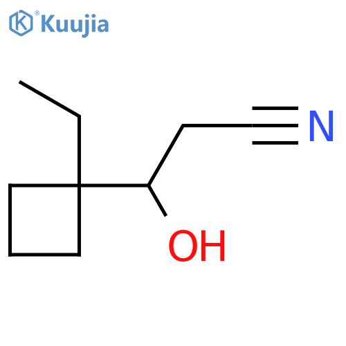 3-(1-Ethylcyclobutyl)-3-hydroxypropanenitrile structure