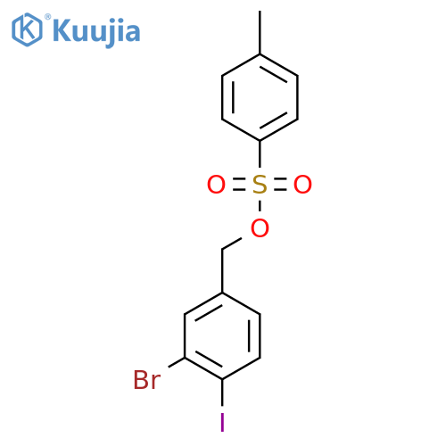 (3-Bromo-4-iodophenyl)methyl 4-methylbenzene-1-sulfonate structure