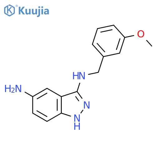 N3-(3-Methoxybenzyl)-1H-indazole-3,5-diamine structure