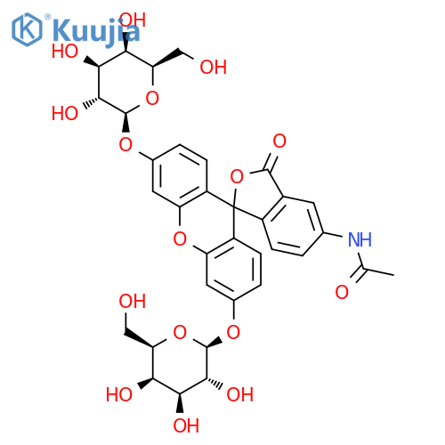 5-Acetamidofluorescein-di-(b-D-galactopyranoside) structure