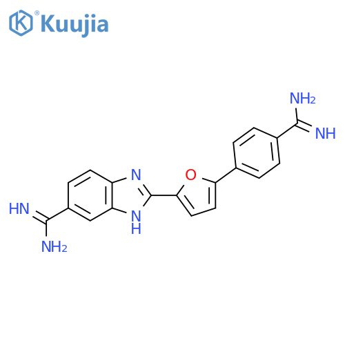 2-[5-(4-carbamimidoylphenyl)furan-2-yl]-1H-benzimidazole-6-carboximidamide structure