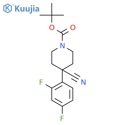 1-Boc-4-cyano-4-(2,4-difluorophenyl)-piperidine structure