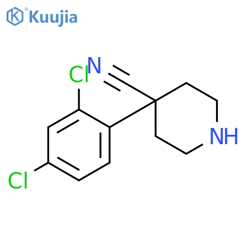 4-PIPERIDINECARBONITRILE, 4-(2,4-DICHLOROPHENYL)- structure