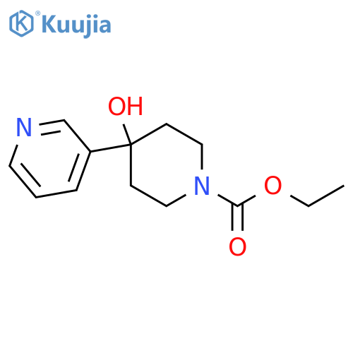 Ethyl 4-hydroxy-4-(3-pyridinyl)-1-piperidinecarboxylate structure