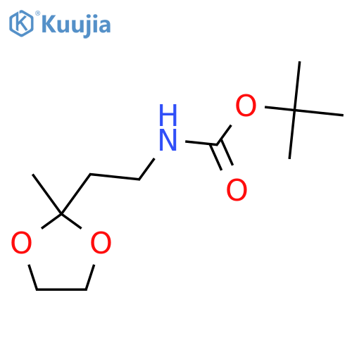 tert-butyl N-[2-(2-methyl-1,3-dioxolan-2-yl)ethyl]carbamate structure