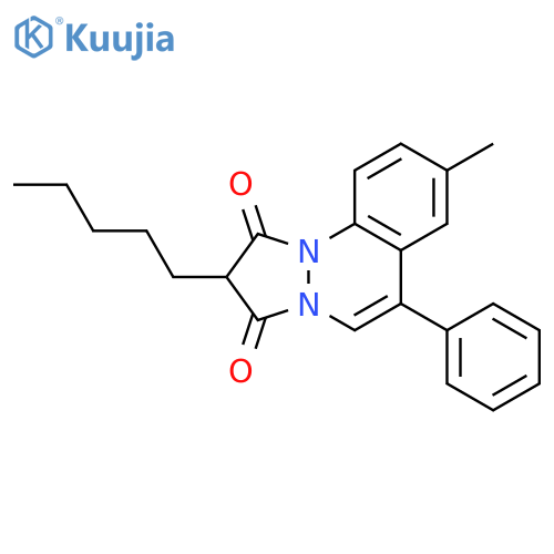 1H-Pyrazolo[1,2-a]cinnoline-1,3(2H)-dione, 8-methyl-2-pentyl-6-phenyl- structure